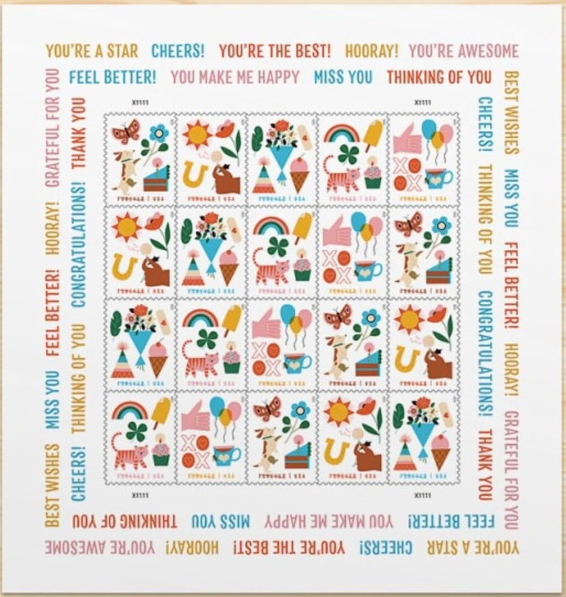 Thinking of You Self-Stick – Forever Stamps